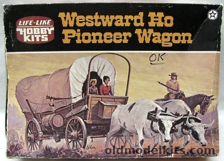 Life-Like 1/48 Westward Ho Pioneer Wagon (Covered  Wagon) - (ex- Miniature Masterpiece / Revell / Adams), 09683 plastic model kit